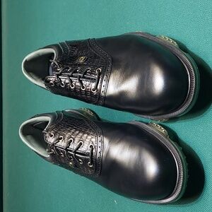 Black FootJoy Dryjoys Tour Men's Golf Shoes Size 9.5 Style 53676